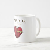 ジッパークラブ、ハート移植、オープンハート手術 コーヒーマグカップ (正面右)