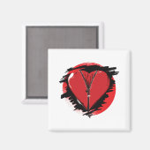 ジッパーハート マグネット (正面/裏面)