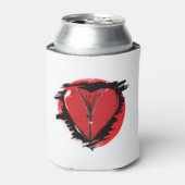 ジッパーハート 缶クーラー (缶正面)