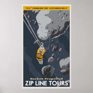 ジッパーラインは小惑星帯を通って旅行します ポスター