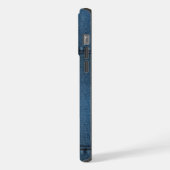ジッパー付きおしゃれデニム iPhoneケース (左側面)