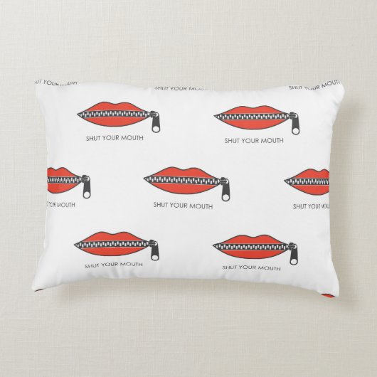 ジッパー付きの口に継ぎ目のない模様 アクセントクッション (裏面)