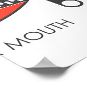 ジッパー付きの口に継ぎ目のない模様 ポスター (角)