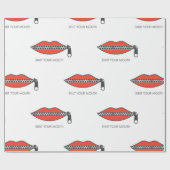 ジッパー付きの口に継ぎ目のない模様 ラッピングペーパー (フラット)