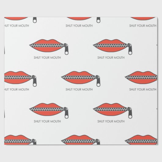 ジッパー付きの口に継ぎ目のない模様 ラッピングペーパー (フラット)