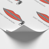 ジッパー付きの口に継ぎ目のない模様 ラッピングペーパー (角)