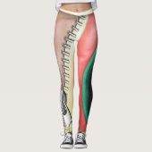 ジッパー付きレザーデザイン レギンス (正面)