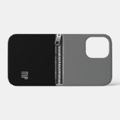 「ジッパー」とイニシャル付き電話ケース Case-Mate iPhoneケース (裏面 (横))