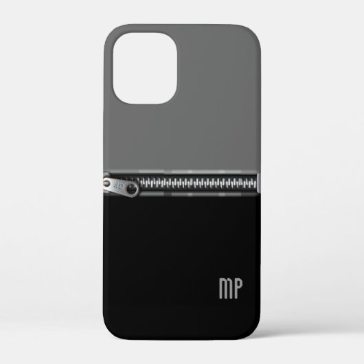 「ジッパー」とイニシャル付き電話ケース Case-Mate iPhoneケース (裏面)