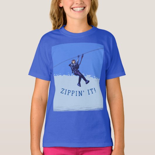 ジッピンだ！- Zipline Rider Tシャツ (正面)
