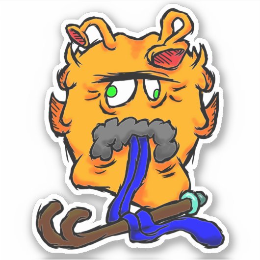 ジッピートリップ(幻覚体験)のようなエイリアンダズオールドステッカー シール (正面)