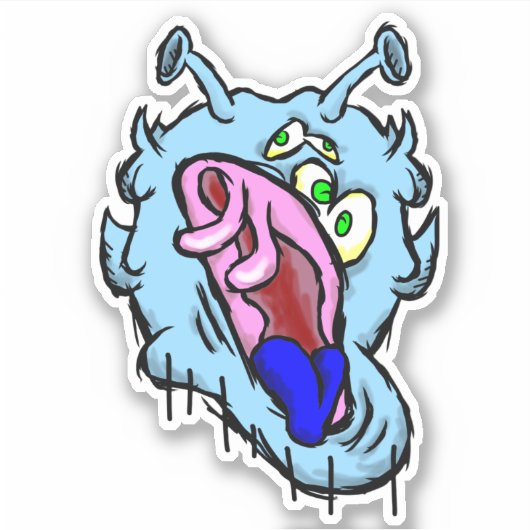 ジッピートリップ（幻覚体験）のようなエイリアンDazsコールドステッカー シール (正面)