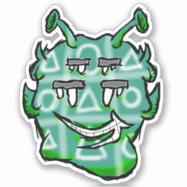 ジッピートリップ(幻覚体験)のようなエイリアンDazs XOXOステッカー シール
