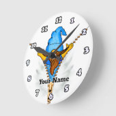 ジッフェイクパー格言 ラウンド壁時計 (傾斜)