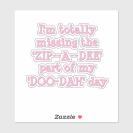 ジップおもしろい・ア・ディー・ド・ダ シール