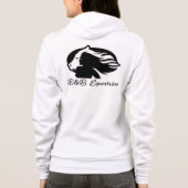 ジップアップフード付きスウェットシャツ – ブラックB&Bロゴ パーカ (裏面)