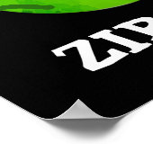 ジップピーおもしろいジッピーPea Pun濃いBG ポスター (角)