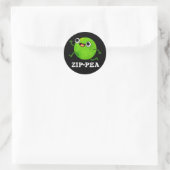 ジップピーおもしろいジッピーPea Pun濃いBG ラウンドシール (バッグ)