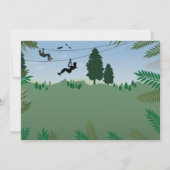 ジップライン誕生日冒険パーク屋外写真 招待状 (裏面)