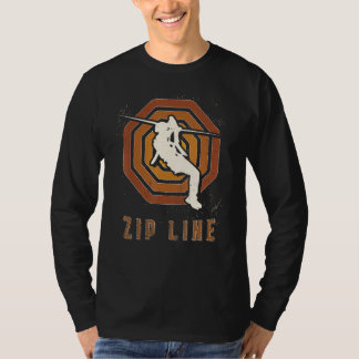 ジップライン ビンテージ レトロ クラシック スポーツ ラブ Tシャツ
