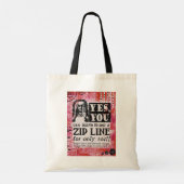 ジップライン – ヴィンおもしろいテージ広告 トートバッグ (裏面)