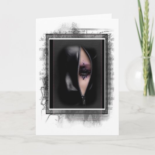 ジッユニークパーグリーティグランジングカードの女性 カード (正面)