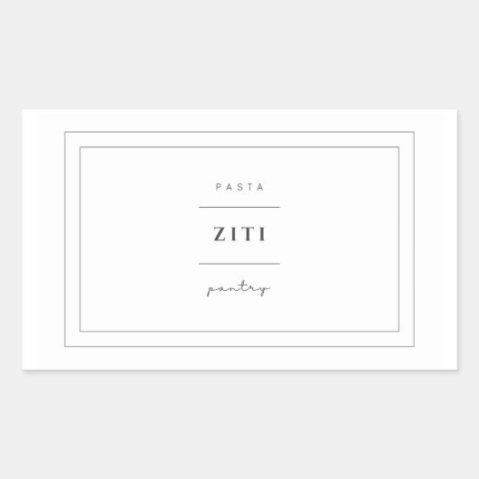 ジティパスタ食品ラベルシール 長方形シール (正面)