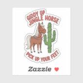 ジディアップジングル馬あなたの足を拾う シール (シート)