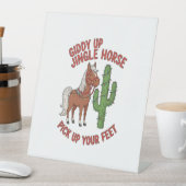 ジディアップジングル馬あなたの足を拾う 台座サイン (インサイチュ)