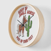 ジディアップジングル馬あなたの足を拾う 壁時計 (傾斜)