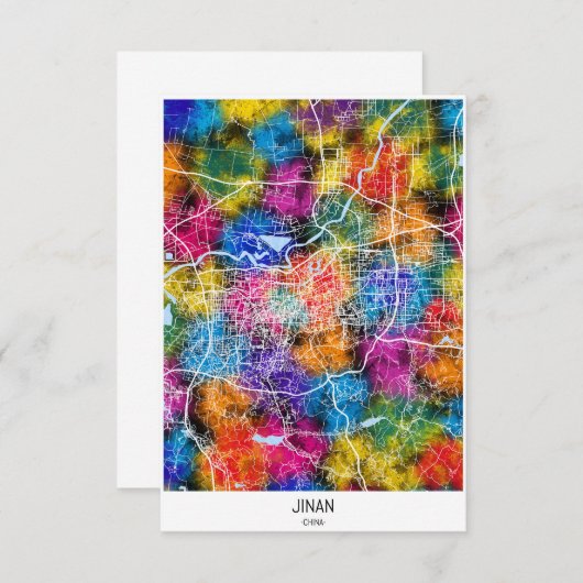 ジナン中国シティマップ サンキューカード (正面/裏面)