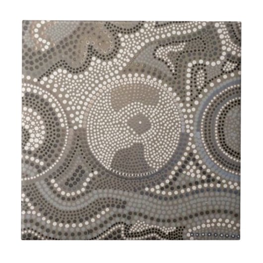 ジナ- Aboriジナによって頭が切れるに- lインスパイア芸術点を打って下さい タイル (正面)