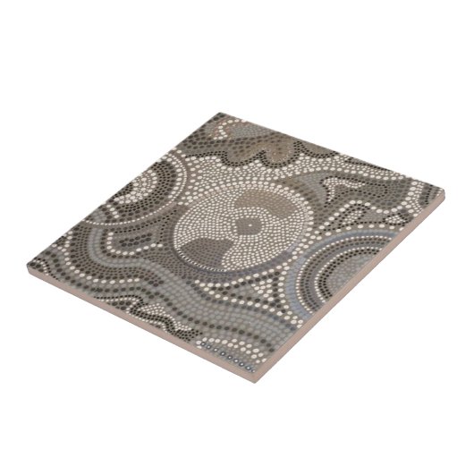 ジナ- Aboriジナによって頭が切れるに- lインスパイア芸術点を打って下さい タイル (側面)