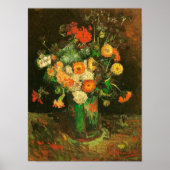 ジニアス&ジェラニウムスヴァンゴッホファインアート付き花瓶 ポスター (正面)