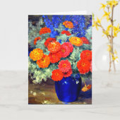 ジニアス、明るい色と美しい カード (黄色い花)