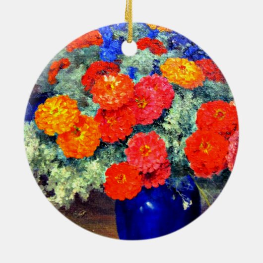 ジニアス、明るい色と美しい セラミックオーナメント (裏面)