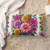 ジニカラフルアス&コスモスガーデンミックス ランバークッション (ブランケット)
