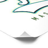 ジニーピークのマサチューセッツ州スキーロゴ フォトプリント            (角)