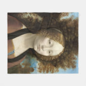 ジネブラ・デ・ベンチレオナルド・ダ・ヴィンチ フリースブランケット (正面(横))