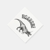 ジノコーンロール |シルバーモノクロミニマルワードアート スタンダードカクテルナプキン (角)