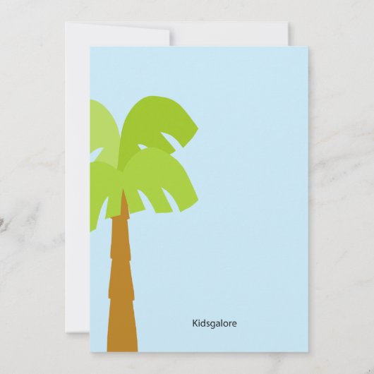 ジノダニプテロダクチル子供の誕生日招待状 招待状 (裏面)