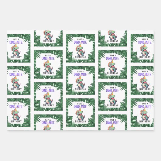 ジノダニ誕生日包装シート ラッピングペーパーシート (正面)