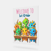 ジノマイト1年生!- A Jurassic Welcomeおもしろい アクリルサイン (傾斜)