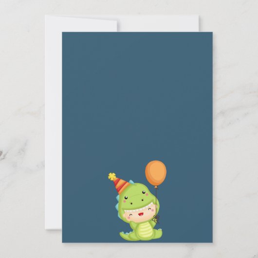 ジノミテパーティー恐竜誕生日 招待状 (裏面)