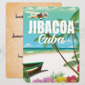 ジバコアビーチバケーションポスター 招待状 (正面/裏面)