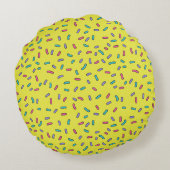 ジビネリーのデカダンなドーナツ – ふりかけます ラウンドクッション (裏面)