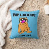 ジビー・キャットおもしろい装飾用クッションが座っリラックスている クッション (ブランケット)