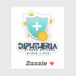 ジフテリア勉強援助 – 強い救防衛生活 シール