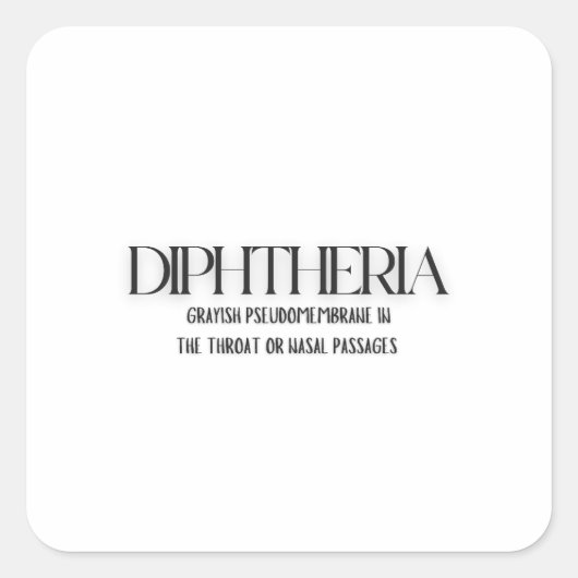 ジフテリア：グラフィック表現 スクエアシール (正面)