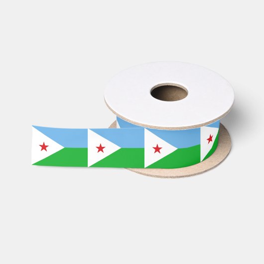 ジブチの国旗 サテンリボン (リール)
